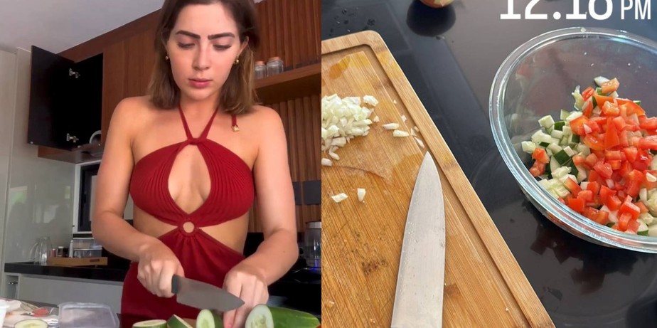 Jade Picon prepara refeição vegana e revela