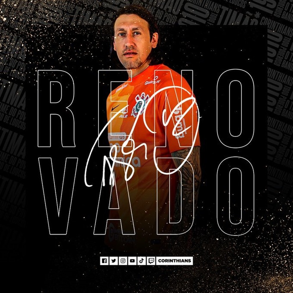 Corinthians anuncia a renovação de contrato com Cássio — Foto: Divulgação/Corinthians