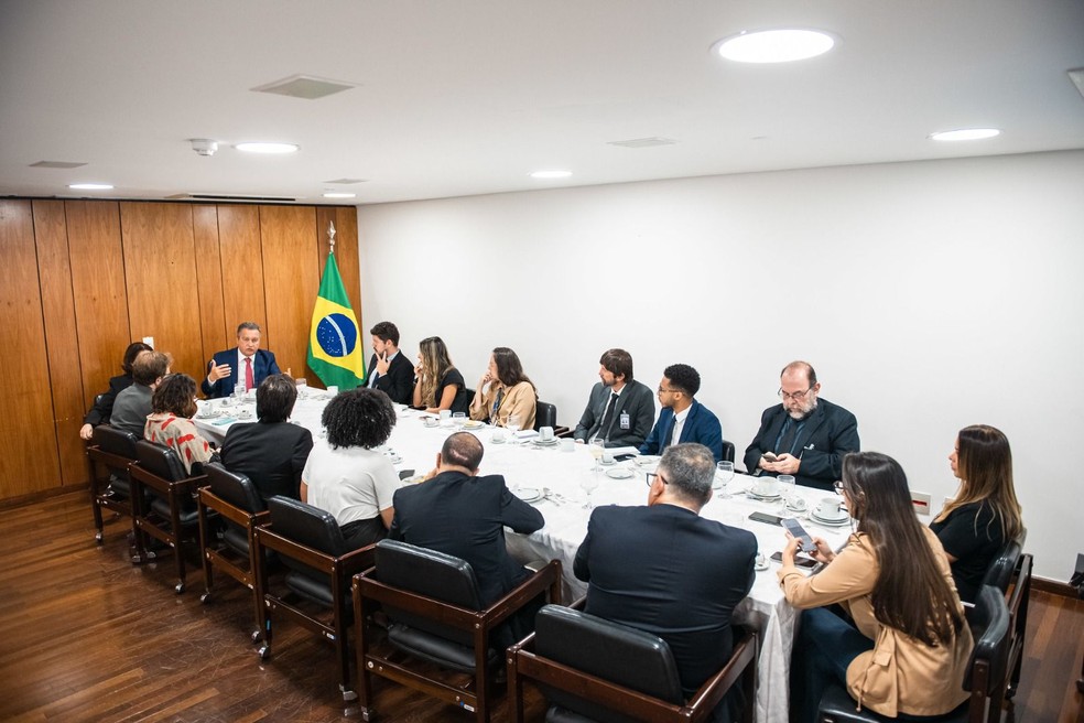 Café da manhã do ministro da Casa Civil, Rui Costa, com jornalistas — Foto: Casa Civil/Divulgação