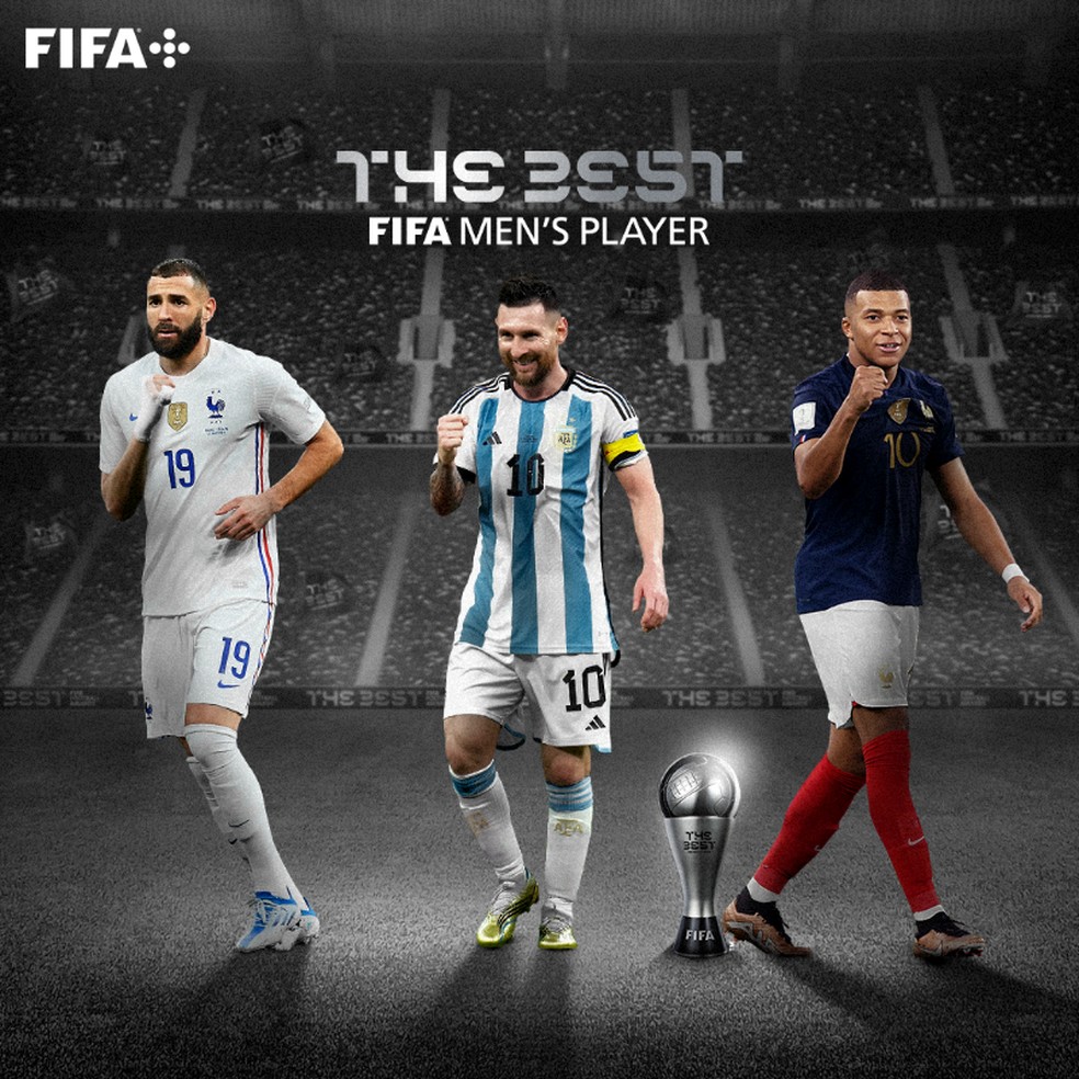 Fifa The Best Benzema Mbappé Messi  — Foto: Divulgação/Fifa