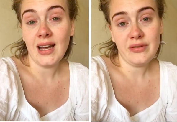A cantora Adele gripada (Foto: Instagram)