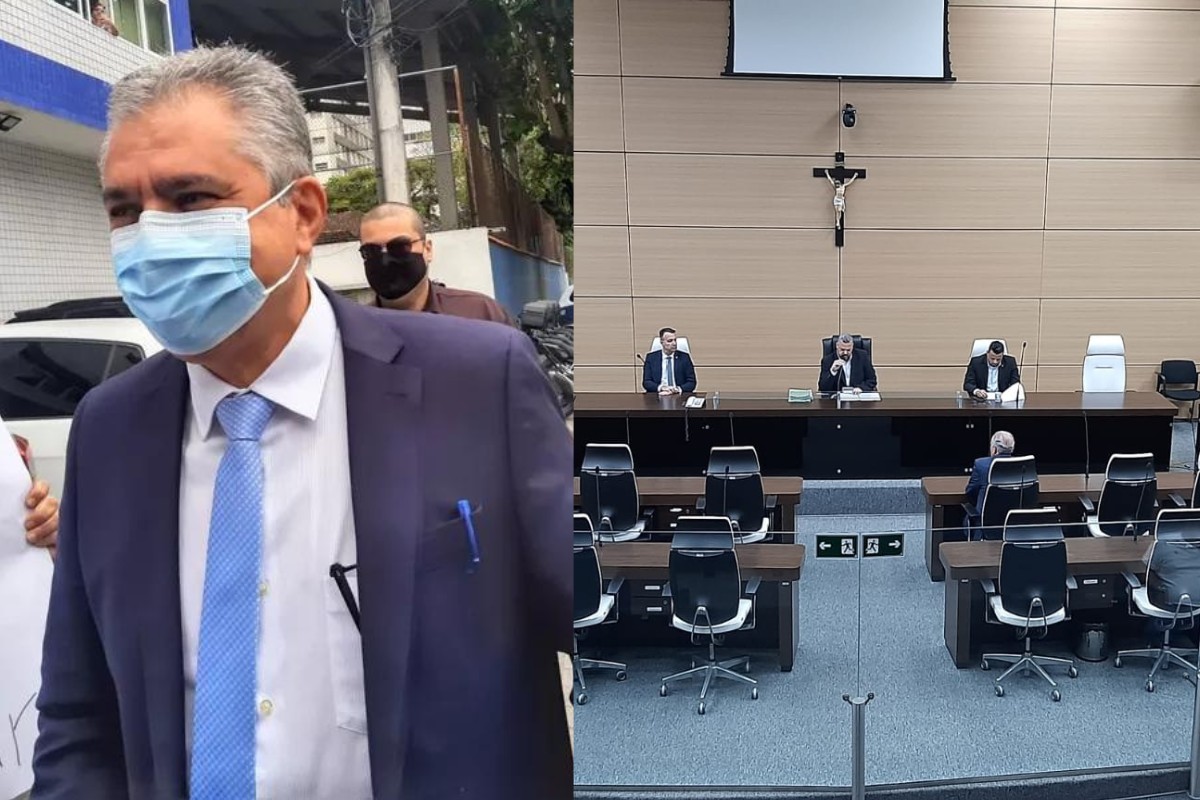 Câmara apresenta relatório e julga pedido de impeachment contra prefeito Válter Suman em Guarujá, SP