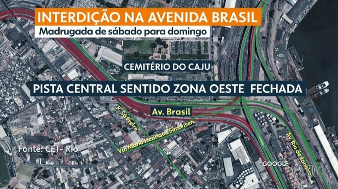 Trecho Da Av Brasil Tem Bloqueio Total Para Realizacao De Obras Rio De Janeiro G1