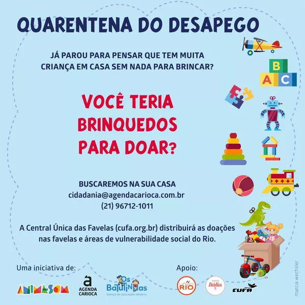 Empresas e ONGs arrecadam brinquedos para crianças carentes do RJ durante  isolamento social | Rio de Janeiro | G1