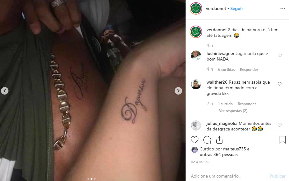 Jogador Deyverson Faz Tatuagem Apos Uma Semana De Namoro E A Torcida Nao Perdoa Revista Marie Claire Celebridades