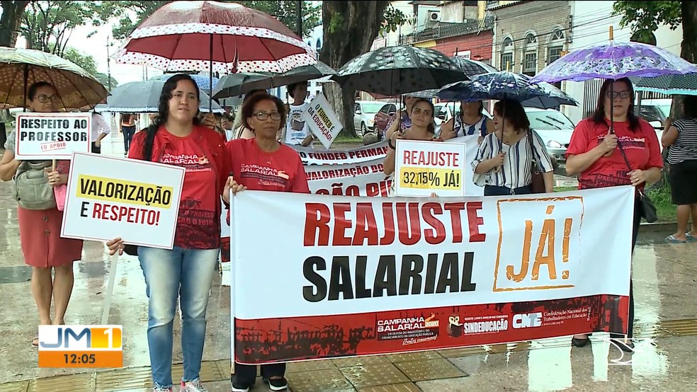 Manifestação foi realizada na área central de São Luís (MA) — Foto: Reprodução/TV Mirante