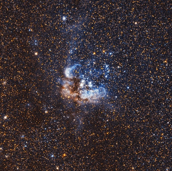 NGC 595, nebulosa da Galáxia do Triângulo (Foto: NASA, ESA, and M. Durbin, J. Dalcanton, and B. F. Williams (University of Washington))