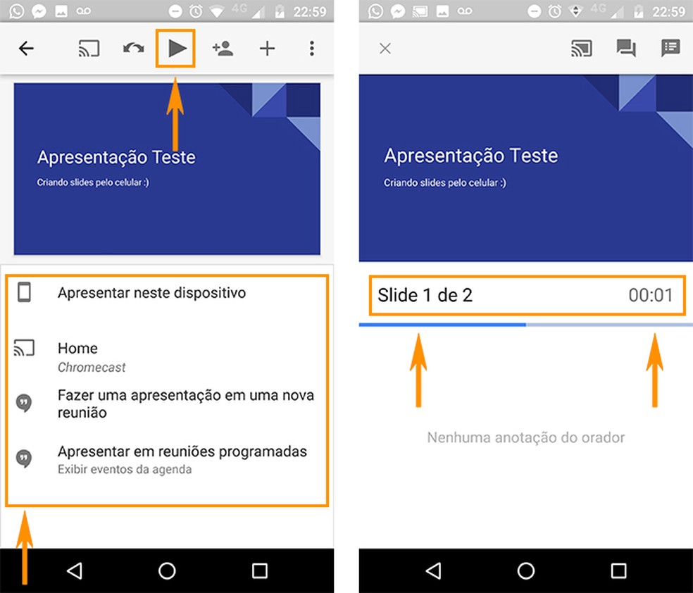 Como fazer slides profissionais no celular com aplicativo do Google
