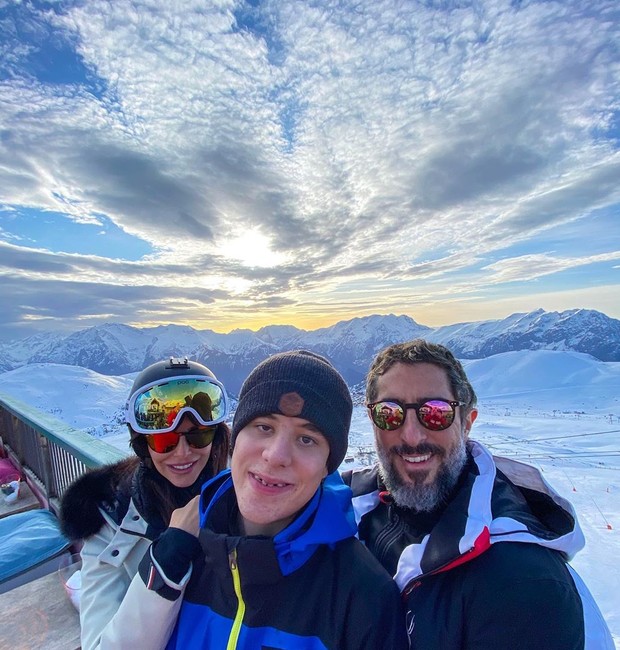 Suzana Gullo, Marcos Mion e filho (Foto: Reprodução / Instagram)