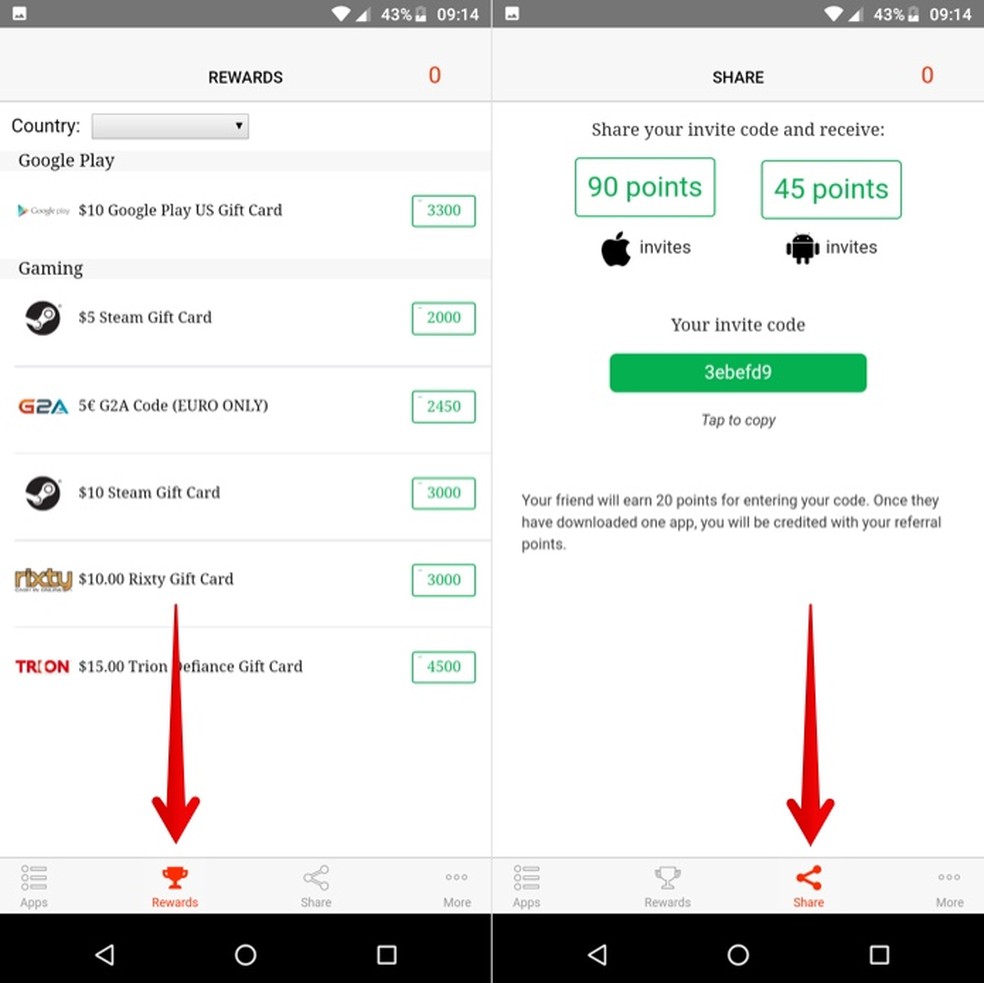 Aplicativo De Ganhar Gift Card De Graca Saiba Como Usar O Cash For Apps Produtividade Techtudo - como trocar os pontos por robux no mastercard