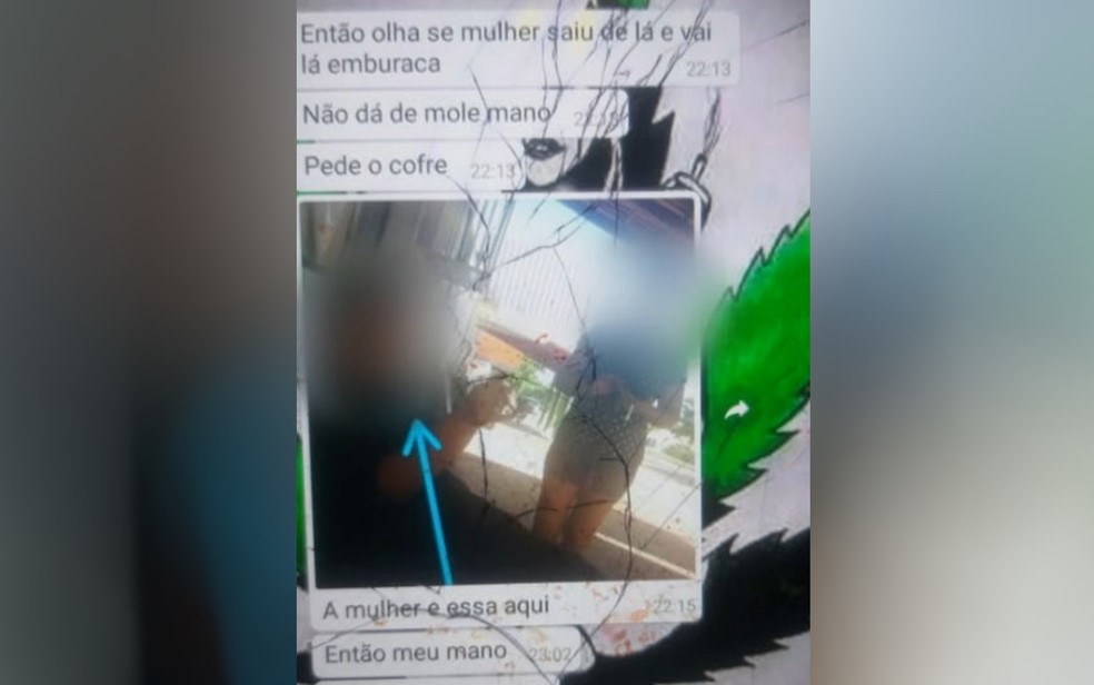 Conversa mostra preparação para roubo em Uirapuru — Foto: Reprodução/TV Anhanguera