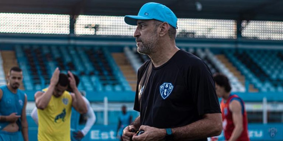 Vinícius Eutrópio, técnico do Paysandu — Foto: Ascom Paysandu