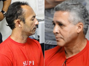 Jailson de Oliveira e Marcos Aparecido dos Santos passam por acareação em Belo Horizonte. (Foto: Pedro Triginelli)