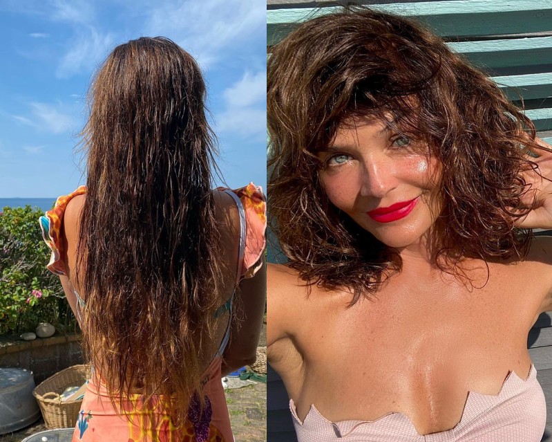 Helena Christensen antes e depois (Foto: Reprodução/ Instagram)