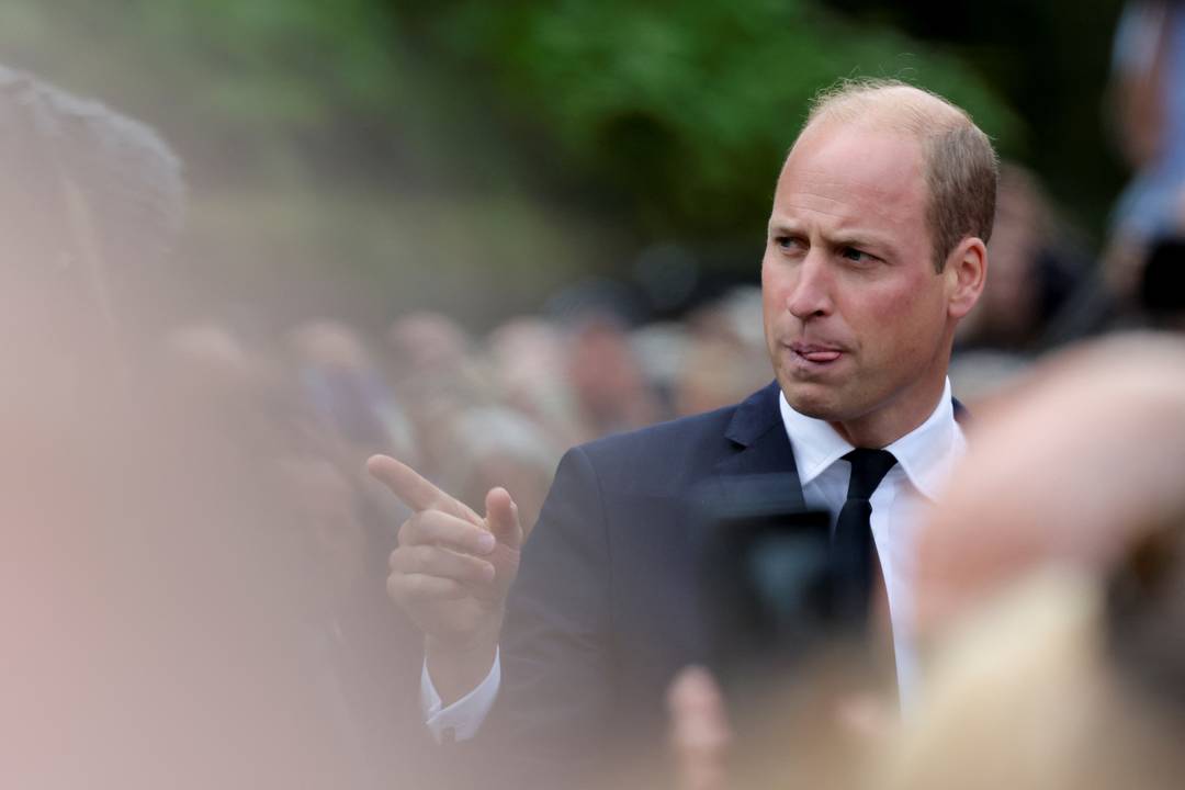 Principe William durante visita ao Palácio de Sandringham