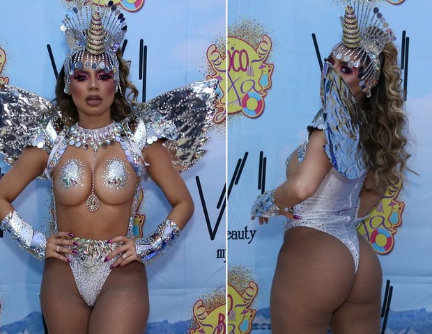 Lexa usa fantasia inspirada em unicórnio para festa de Carnaval (Foto: Roberto Filho/Brazil News)