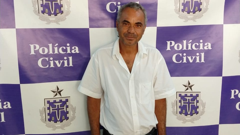 Homem de 51 anos que foi preso suspeito de estuprar crianÃ§a de 8 anos em PindobaÃ§u, no norte da Bahia â€” Foto: DivulgaÃ§Ã£o