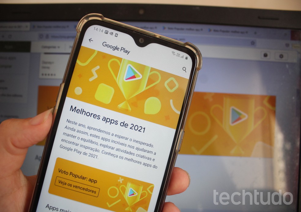 Google Play Store anuncia vencedores do prêmio Melhores aplicativos de 2021 com Disney Plus como grande campeão — Foto: Marcela Franco/TechTudo