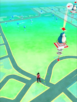 GPS do Pokémon Go indica a existência de 11 'pokestops' dentro do cemitério (Foto: Reprodução/PokémonGo)