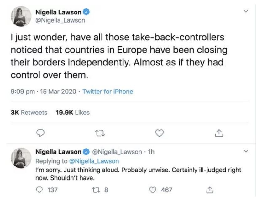 Nigella Lawson (Foto: Twitter)