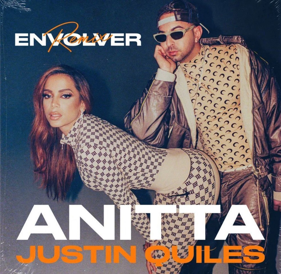 Capa do single 'Envolver remix', de Anitta com Justin Quiles — Foto: Divulgação