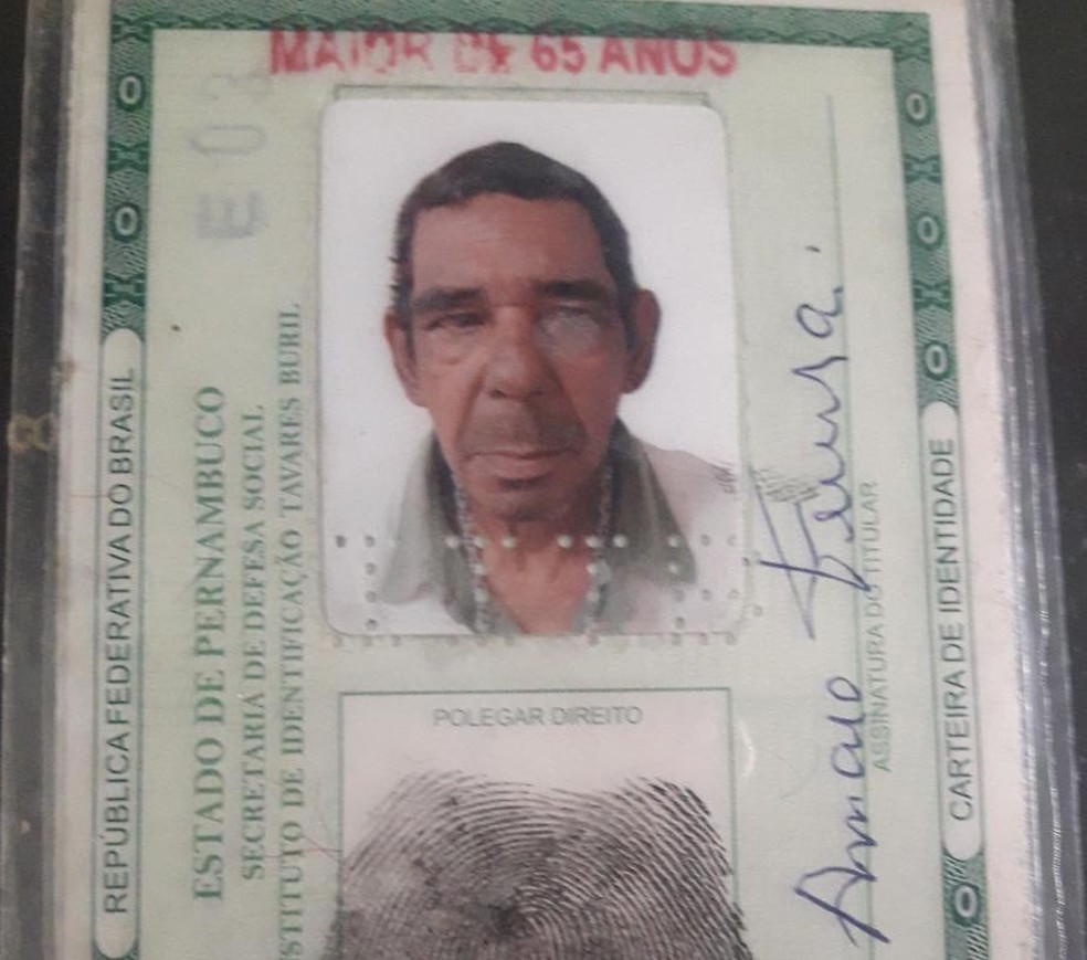 José Amaro Ferreira, pai do atacante Walter (Foto: Arquivo Pessoal)
