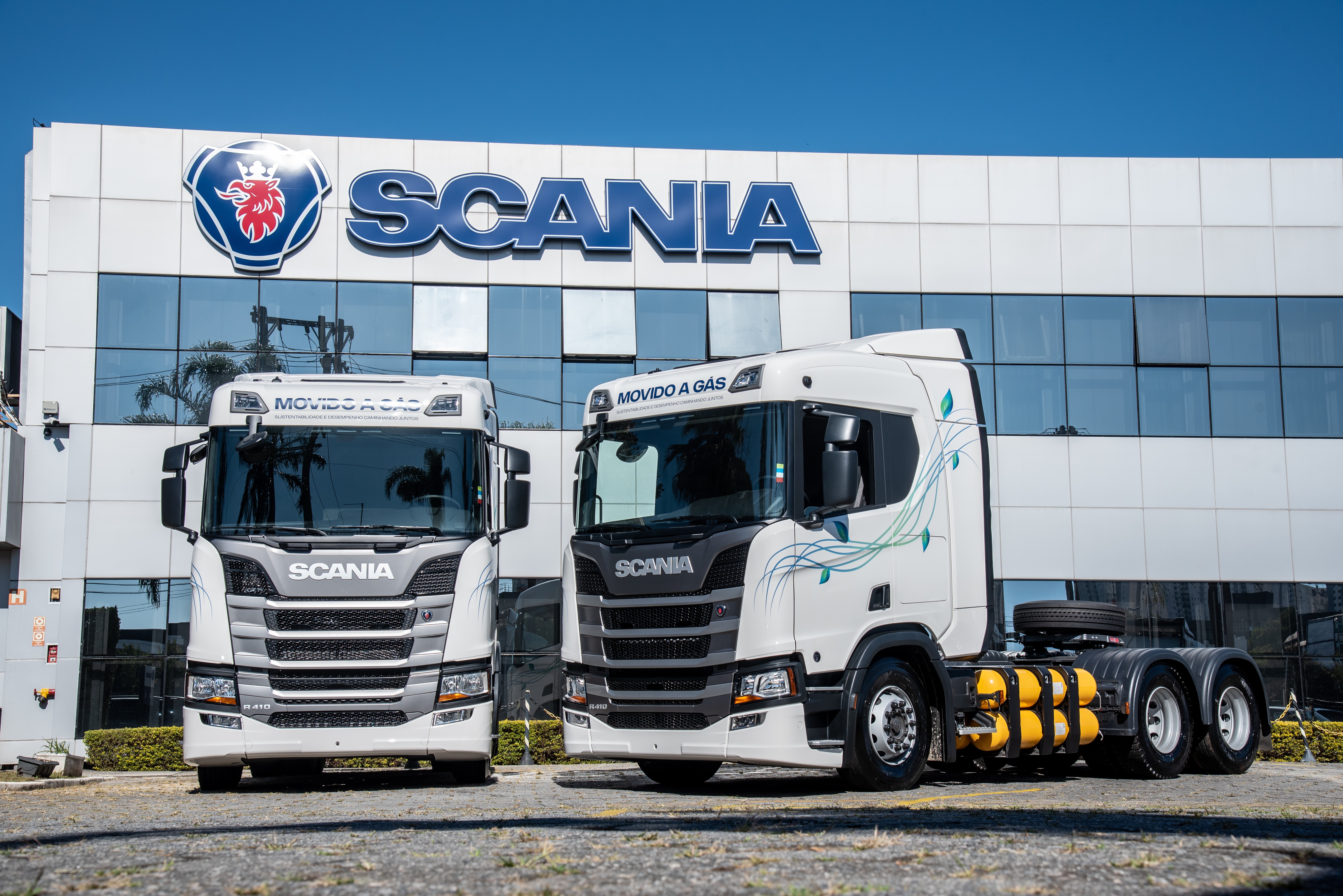 Caminhões a gás da Scania (Foto: Scania/Divulgação)
