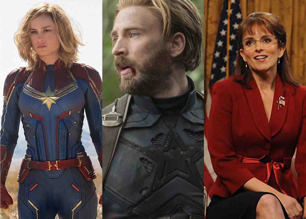 Brie Larson, Chris Evans e Tina Fey apresentarão o Oscar 2019 — Foto: Divulgação