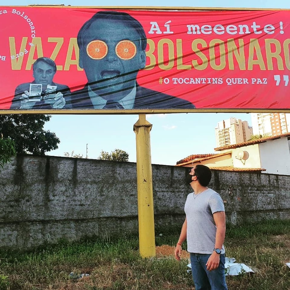 Outdoors foram instalados em Palmas em agosto de 2020 — Foto: Reprodução