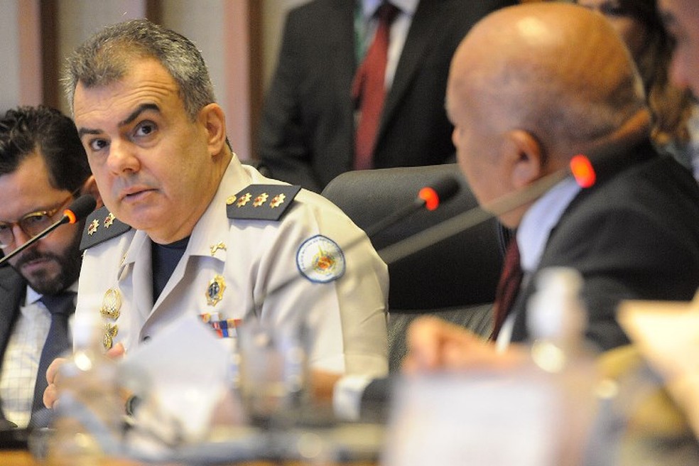 Ex-chefe operacional da PM Jorge Eduardo Naime  disse que Ex&eacute;rcito dificultou pris&otilde;es em Bras&iacute;lia no 8 de janeiro &mdash; Foto: Rinaldo Morelli/CLDF