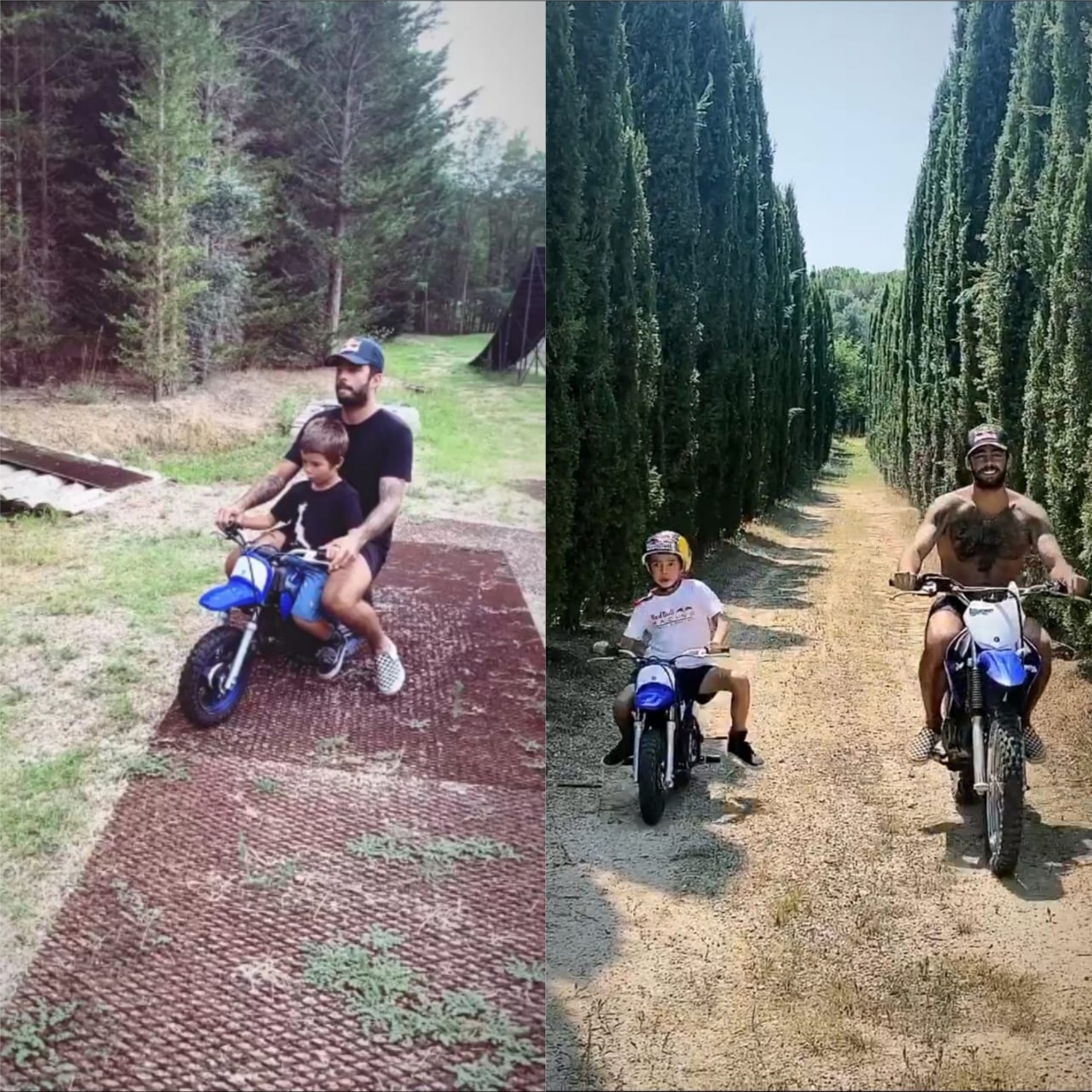 Scooby anda pratica motocross com os filhos Bem e Dom (Foto: Reprodução/Instagram)