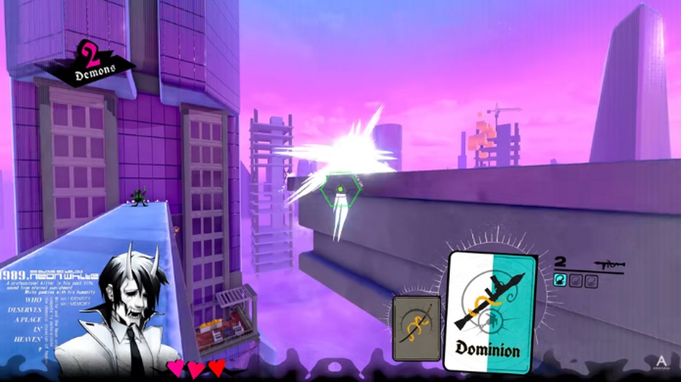 Neon White é um FPS frenético onde os jogadores devem caçar demônios — Foto: Divulgação/Annapurna