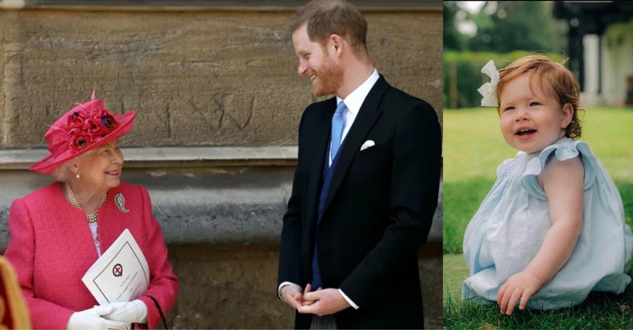Rainha Elizabeth II, Príncipe Harry e Lilibet Diana