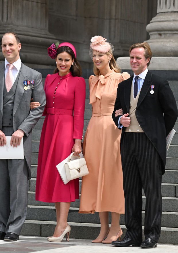 LONDON, ENGLAND - JUNE 03: Lord Frederick Windsor, Sophie Winkleman, Lady Gabriella Kingston and Thomas Kingston attend the National Service of Thanksgiving at St Paul's Cathedral on June 03, 2022 in London, England. The Platinum Jubilee of Elizabeth II i (Foto: WireImage)