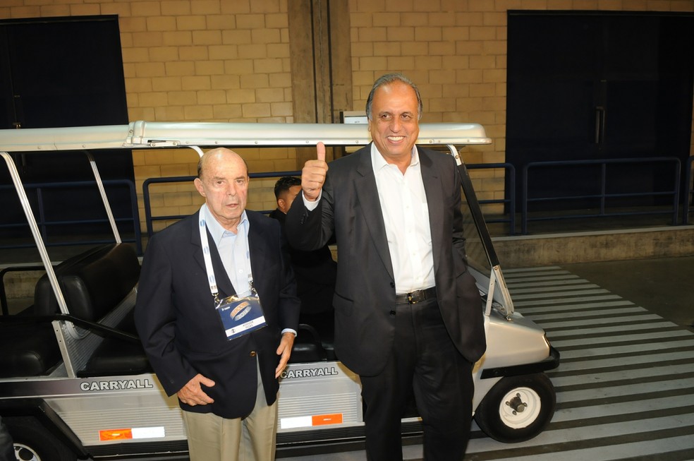 O governador do Rio, Luiz Fernando Pezão (dir.), e o vice, Francisco Dornelles (esq.) (Foto: Alexandre Durão / G1)