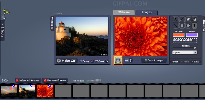 Aplique cada imagem na linha do tempo do GIF (Foto: Reprodução/Barbara Mannara)