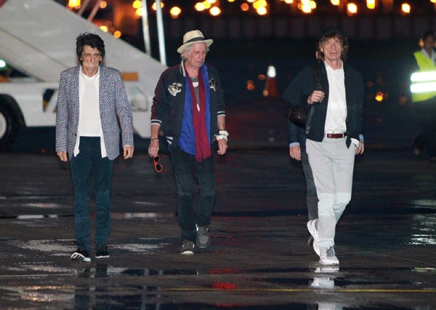 Rolling Stones desembarca no Rio (Foto: Marcello Sá Barretto/AgNews)