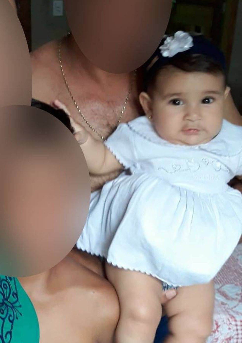 Menina de 1 ano morreu ao ser atacada por pitbull enquanto dormia em rede em Cláudia (MT) — Foto: TV Centro América/Reprodução