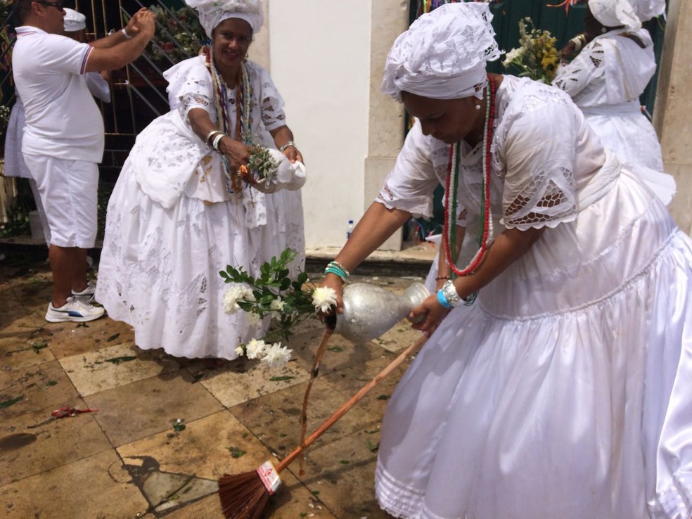 Lavagem do Bonfim (Foto: Maiana Belo/G1)