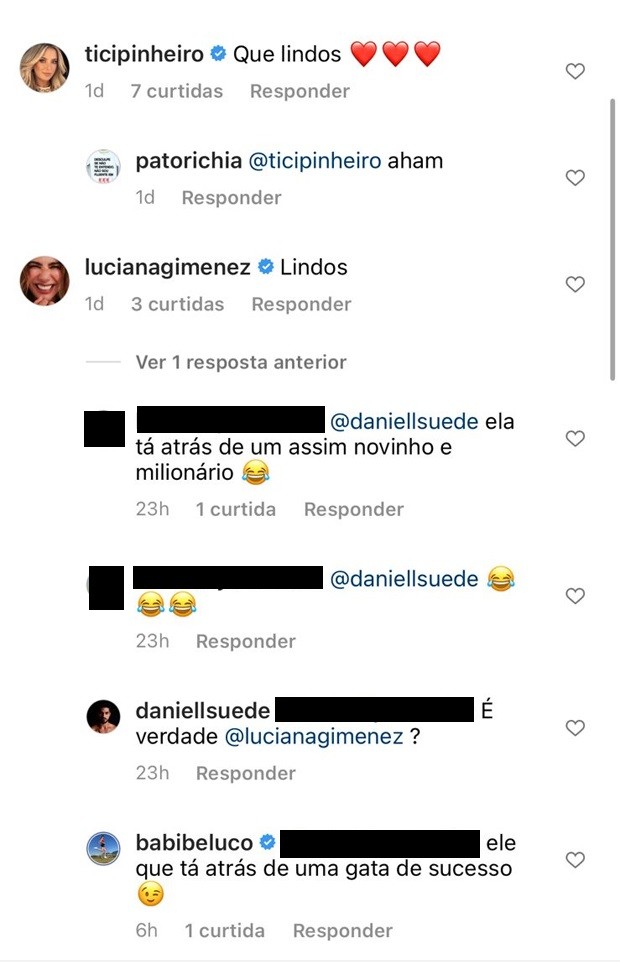 Seguidores se dividem entre elogios e críticas a namoro de João Guilherme Silva e Schynaider Moura (Foto: Reprodução/Instagram)