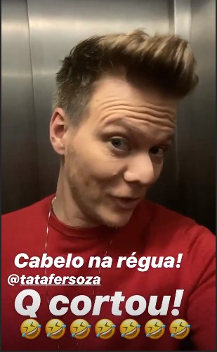 Thais Fersoza corta cabelo de Michel Teló (Foto: Reprodução/Instagram)