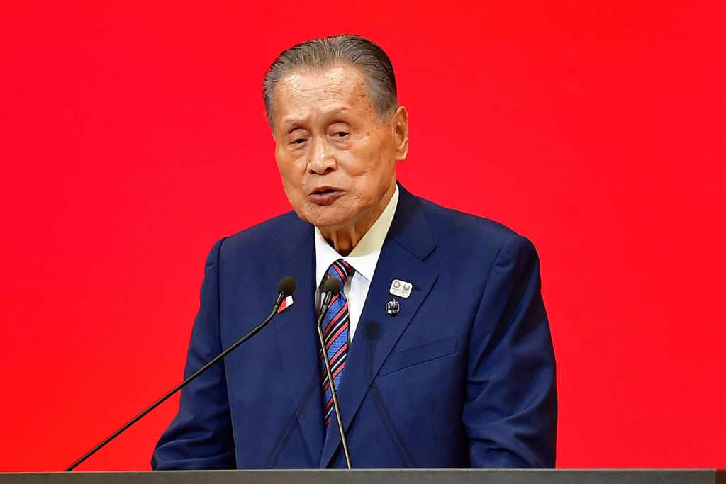 TOKYO, JAPAN - JULY 24: Tokyo 2020 president Yoshiro Mori of Japan attends the Tokyo 2020 Olympic Games "One Year To Go" ceremony at Tokyo International Forum on July 24, 2019 in Tokyo, Japan. (Photo by Atsushi Tomura/Getty Images) (Foto: Getty Images)