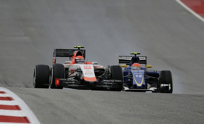 Felipe Nasr caiu para último, mas se recuperou e cruzou em nono no GP dos EUA (Foto: AP)