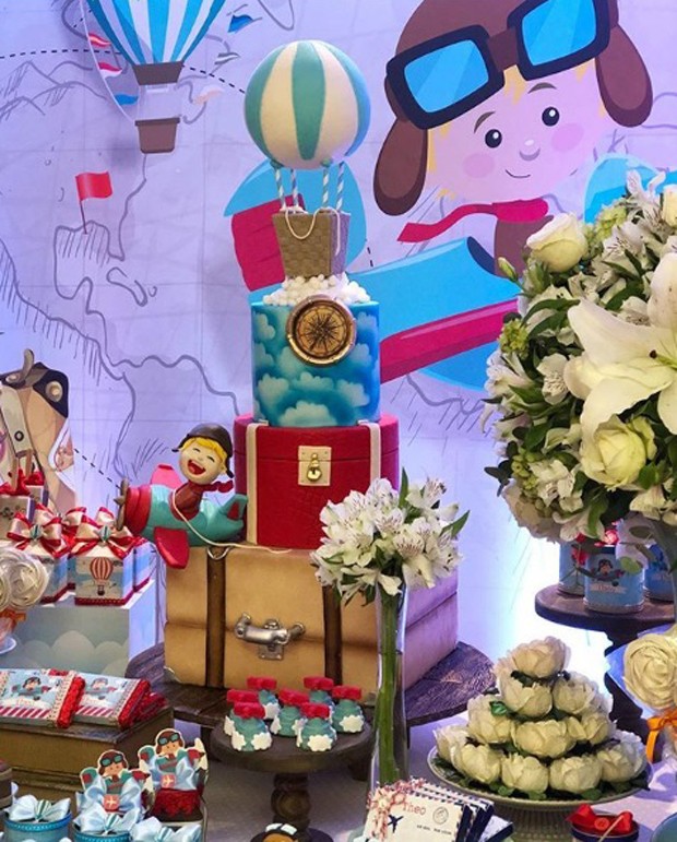 Detalhe da decoração da festa de Theo, filho de Rômulo Estrela e Nilma Quariguasi (Foto: Reprodução/Instagram)