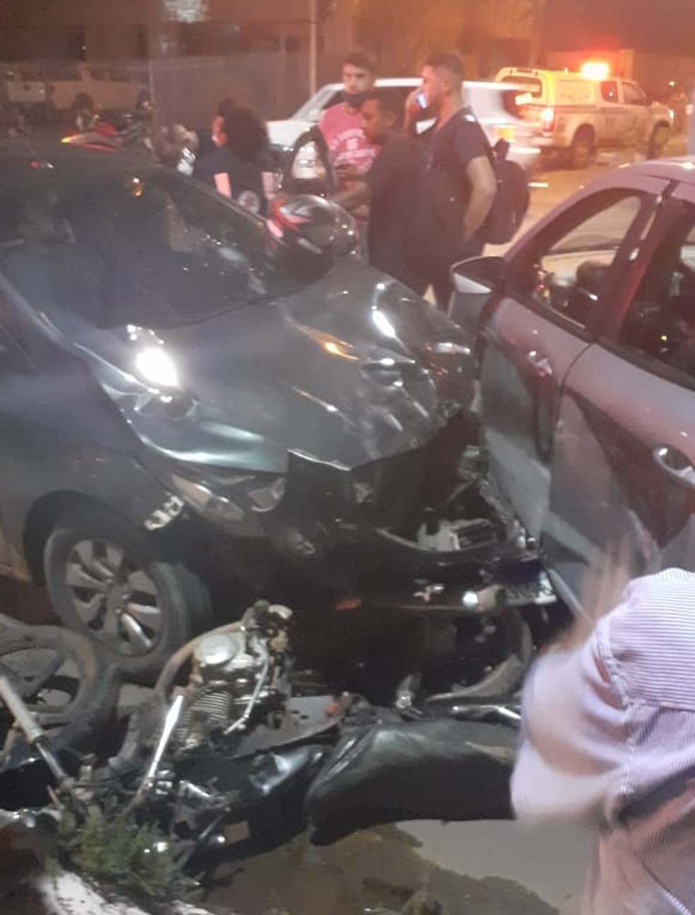 Motorista de aplicativo atropela quatro pessoas, após ser baleado em tentativa de assalto em São Luís — Foto: Divulgação