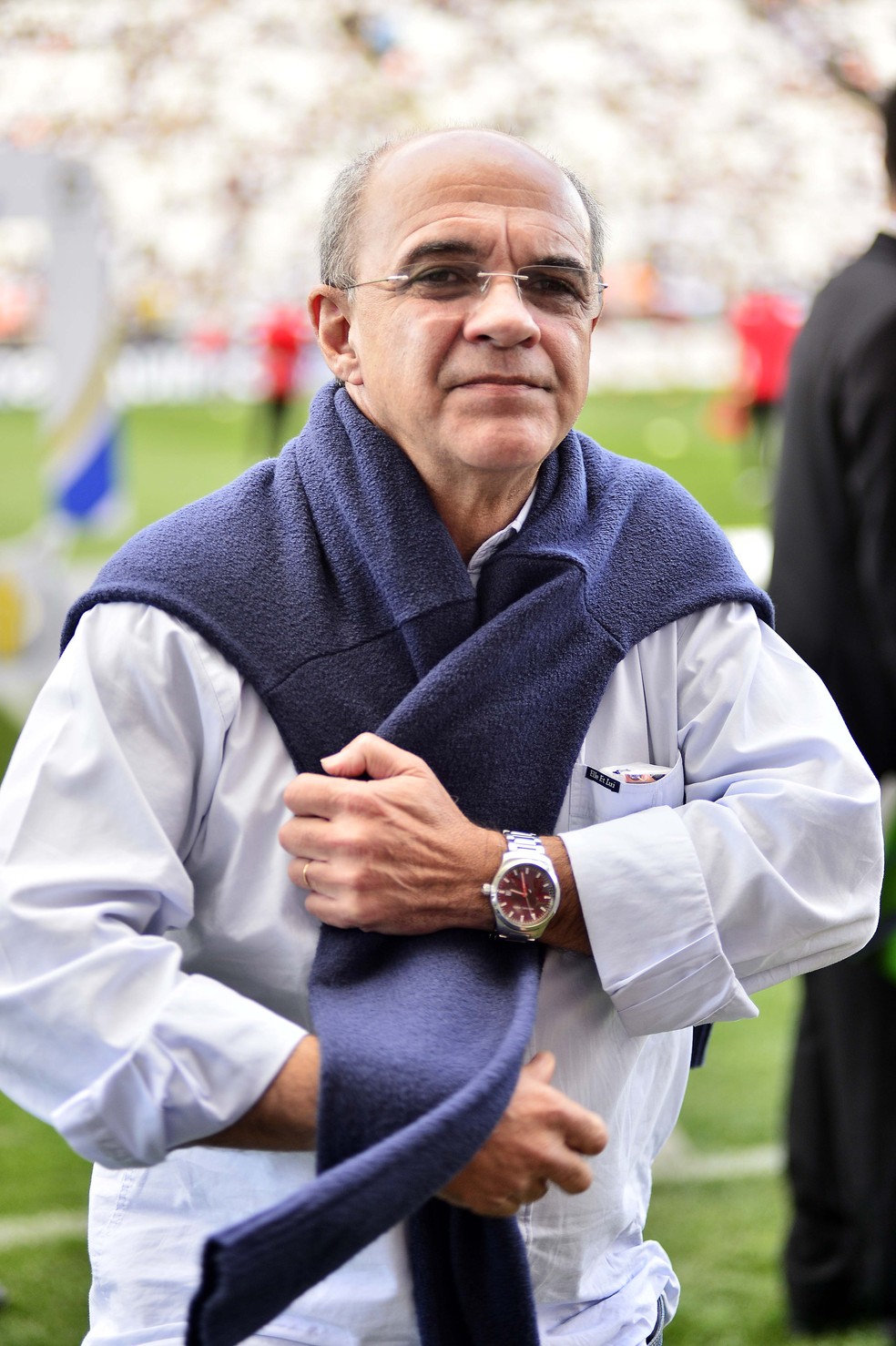 Presidente do Flamengo, Eduardo Bandeira de Mello, marca presen&ccedil;a em Itaquera &mdash; Foto: Marcos Ribolli