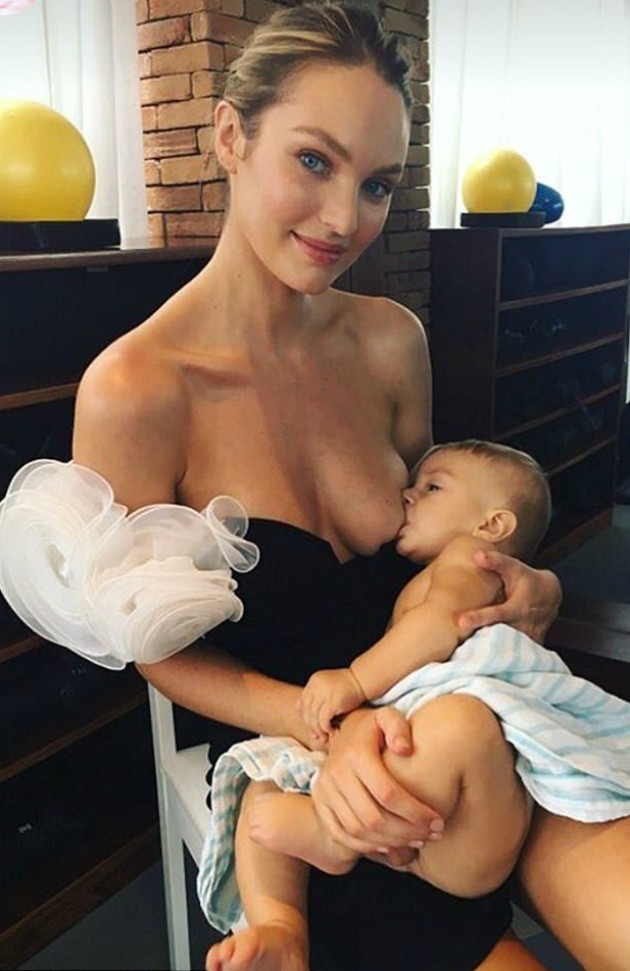Mãe de Anacã e Ariel, Candice Swanepoel defendeu a amamentação em público no Instagram (Foto: Reprodução/Instagram)