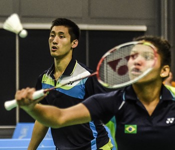 Lohaynny Vicente e Alex Tjong ficam com o bronze nas duplas mistas do badminton (Foto: William Lucas/ Inovafoto)