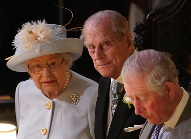 Rainha Elizabeth, Príncipe Philip e Charles (Foto: Getty Images)