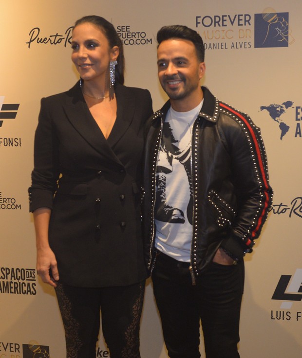 Ivete Sangalo e Luis Fonsi (Foto: Francisco Cepeda/AgNews)